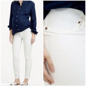 J. Crew Maternity Toothpick Jeans in Chalk